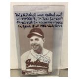 Autographed Dale Mitchell Exhibit Card