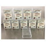Group of plastic card cases --each holds 50 cards