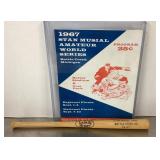 Stan Musial Program & mini bat