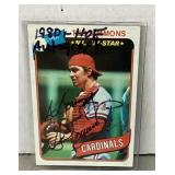 Autographed Ted Simmons baseball card