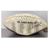 Autographed Tom Nutten St Louis Rams football
