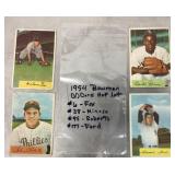 4 1954 Bowman baseball cards