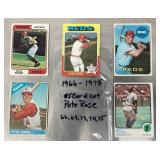Pete Rose baseball card lot