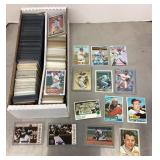 Box of assorted baseball cards