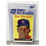Don Drysdale 1958 Topps baseball card