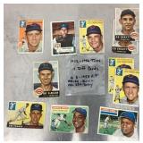 11 Topps baseball cards 1952-56