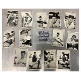 13 1953 Bowman black & white baseball cards