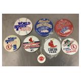 7 St Louis Cardinals pins and keychain