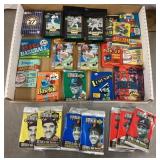 Group of unopened baseball card packs