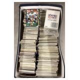 Box of assorted football cards
