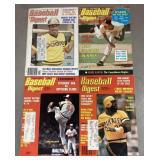 4 Baseball Digest magazines