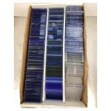 Box of trading card supplies