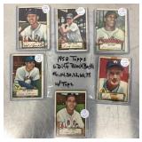 6 1952 Topps baseball cards