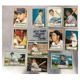 11 1952 Topps baseball cards
