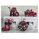 4 STL Cardinals Danbury Mint ornaments