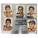 5 1953 Topps baseball cards