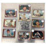 9 1955 Bowman baseball cards