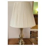 30" Gold tone base table lamp