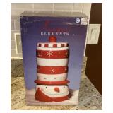 Seasonal Elements snowman hat stacking canisters
