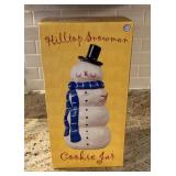 Hilltop snowman cookie jar