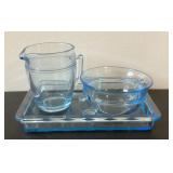 Cream and sugar set Fostoria "Priscilla" ?