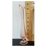 Pink swung glass vase