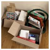 Group of Christmas ornaments and decor