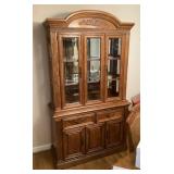 One-piece china cabinet 18x46x 80" tall