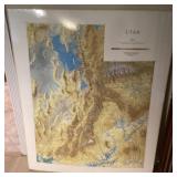 Large topographical Utah map 41x50