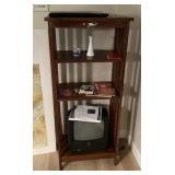 Mission style book shelf and contents 54" tall