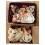 2 boxes of assorted china dishes