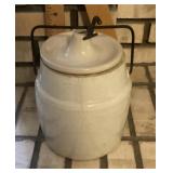 Stoneware crock with locking bail