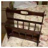 Wood magazine rack
