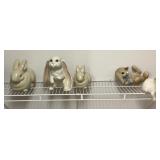 Collection of ceramic rabbits