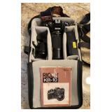 Ricoh KR-10 35mm camera, lens, and case