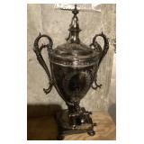 Ornate silverplate coffee urn