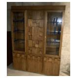 MCM Lane Staccato brutalist display cabinet