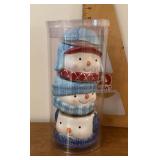 Stackable snowman bowls