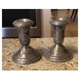 Weighted sterling silver candle holders