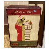 Gift Box Santa cookie jar