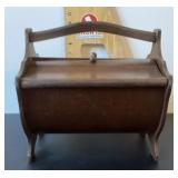 Vintage wooden sewing box