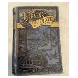 Antique 1886 "The Heavens and the Earth" book