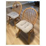 Pair of oak side chairs