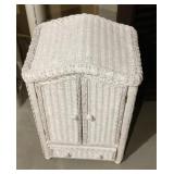 Wicker doll armoire