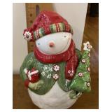 Cracker Barrel snowman cookie jar