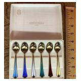 David Andersen sterling enamel demitasse spoons