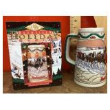 1996 Budweiser holiday beer stein