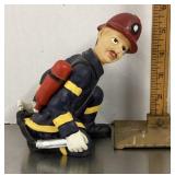 Resin firefighter figure