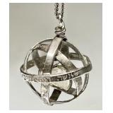 Sterling silver Genesa crystal necklace