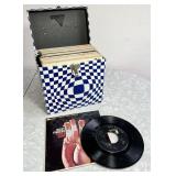 Vintage 1960s Platter-Pak storage box with 45s